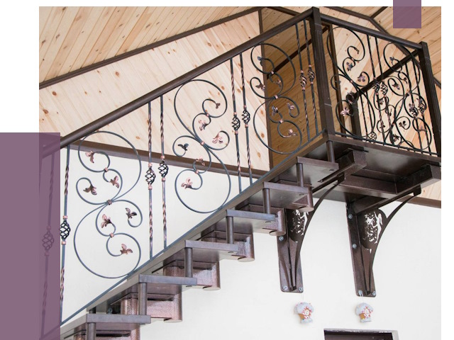 Кованые лестницы в Липецке от 81073 руб. под ключ