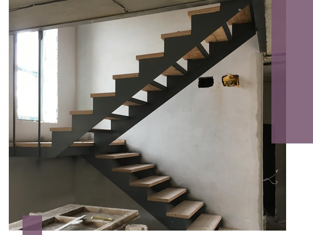 Изготовление лестниц на металлокаркасе в Липецке от производителя