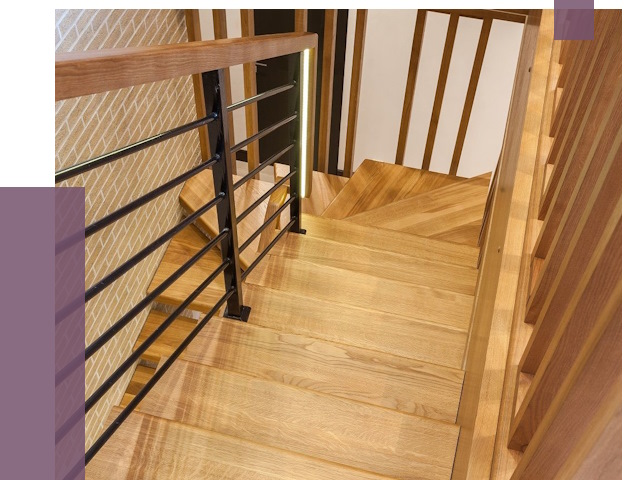 Лестницы из ясеня в Липецке под ключ от 10186 руб. 
