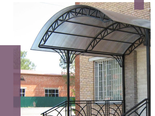 Металлические навесы и козырьки в Липецке от 12993 руб.