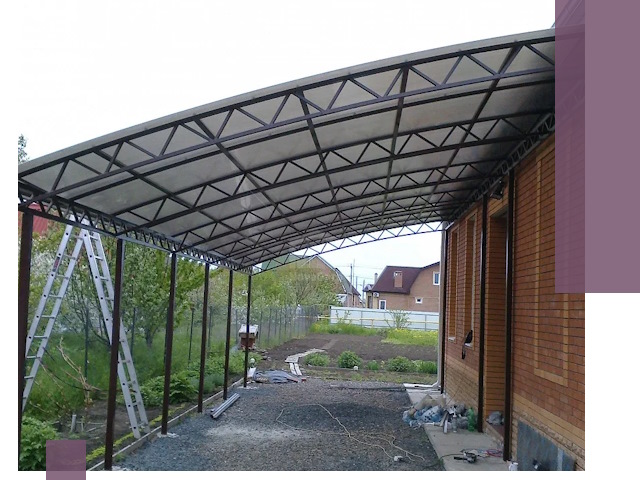 Профессиональный монтаж навесов под ключ в Липецке