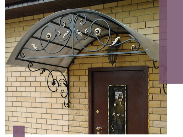 Изготовление козырьков из металла под ключ в Липецке