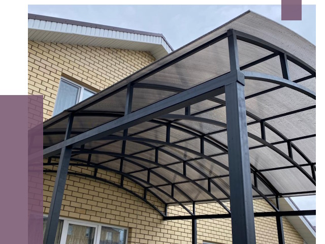 Монтаж козырьков в Липецке от 11693 руб. | ПРОЛЁТ-Лпц