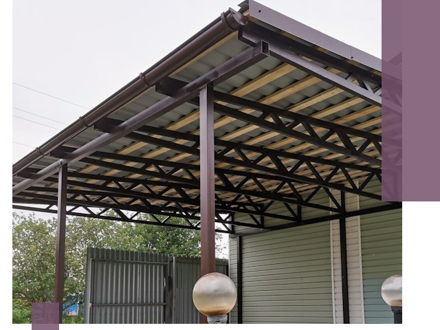 Навесы под ключ в Липецке: изготовление, монтаж и гарантия