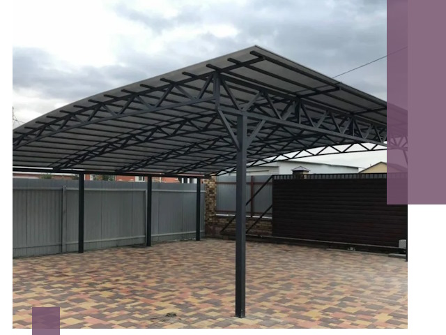 Недорогие навесы под ключ в Липецке — изготовление и монтаж