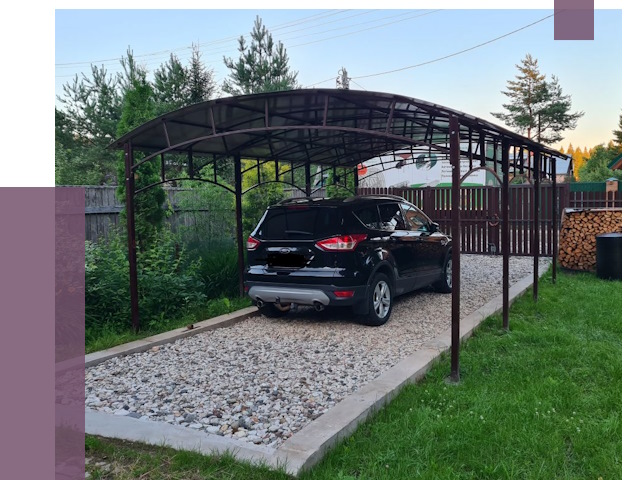 Навесы для автомобиля в Липецке от 13356 руб.  | ПРОЛЁТ-Лпц