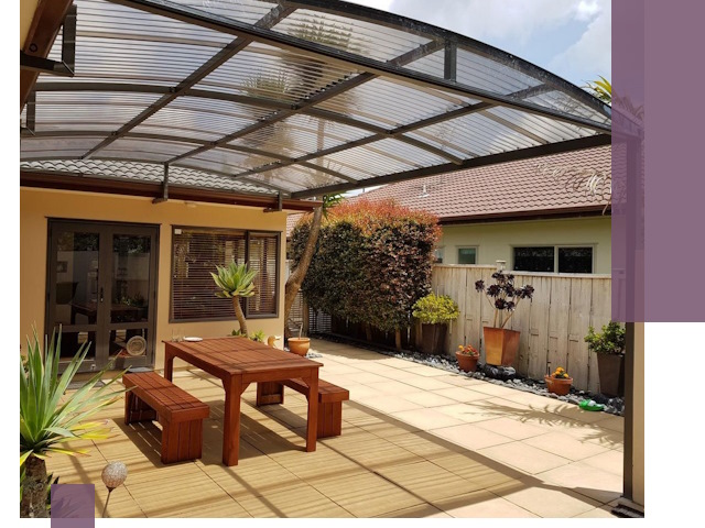 Навесы во двор под ключ в Липецке — изготовление и монтаж