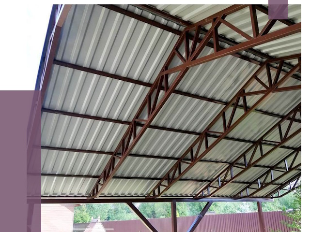 Навесы из профнастила в Липецке от 7484 руб. | ПРОЛЁТ-Лпц