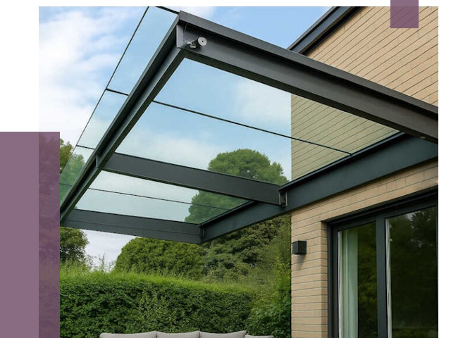 Стеклянные навесы и козырьки в Липецке от 12473 руб.