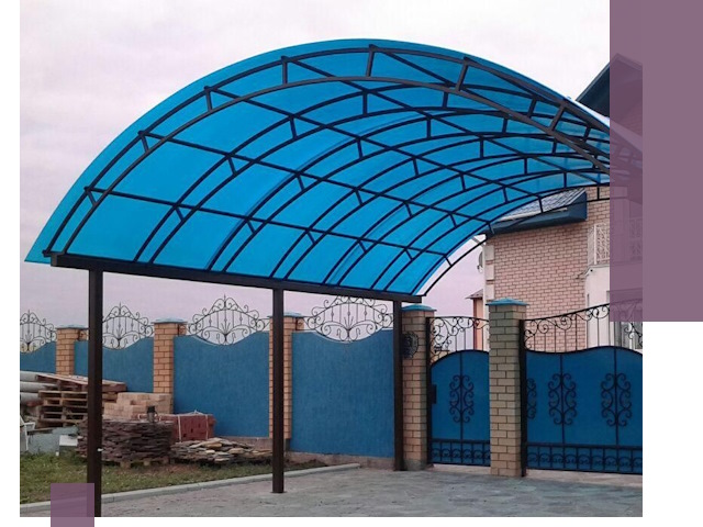 Арочные навесы под ключ в Липецке — изготовление и монтаж