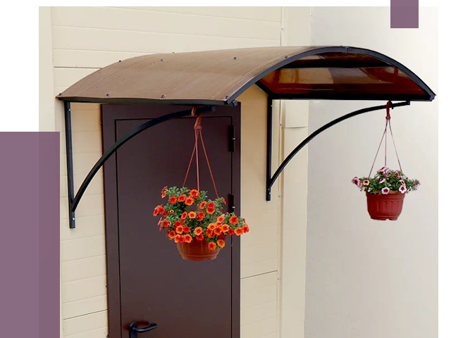 Козырьки над входом в Липецке от 15071 руб.  | ПРОЛЁТ-Лпц