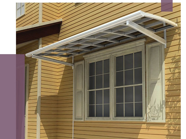 Козырьки над окнами в Липецке от 7744 руб. — монтаж, покупки | ПРОЛЁТ-Лпц
