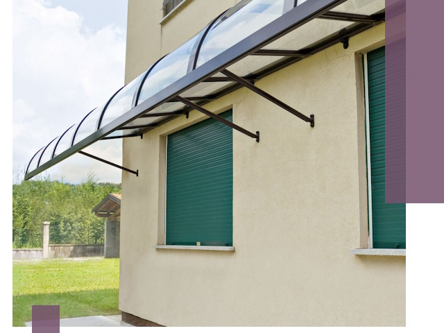 Козырьки над окнами в Липецке — изготовление и монтаж по выгоде