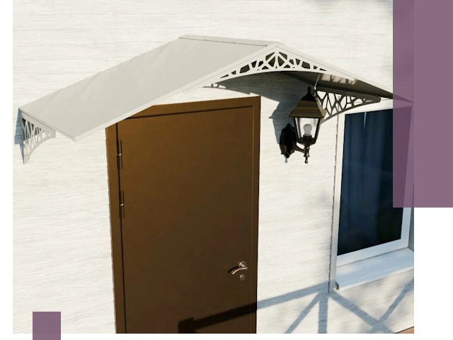 Металлические козырьки на входы и террасы в Липецке