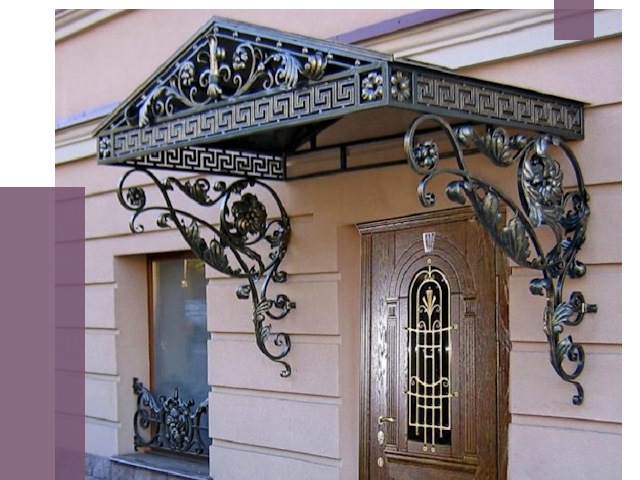 Кованые козырьки в Липецке под ключ от 12941 руб. — ПРОЛЁТ