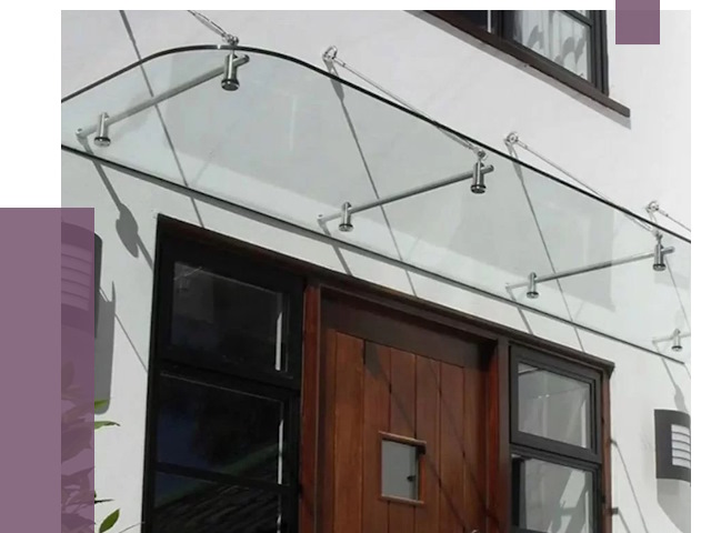 Стеклянные козырьки в Липецке от 19229 руб. | ПРОЛЁТ-Лпц