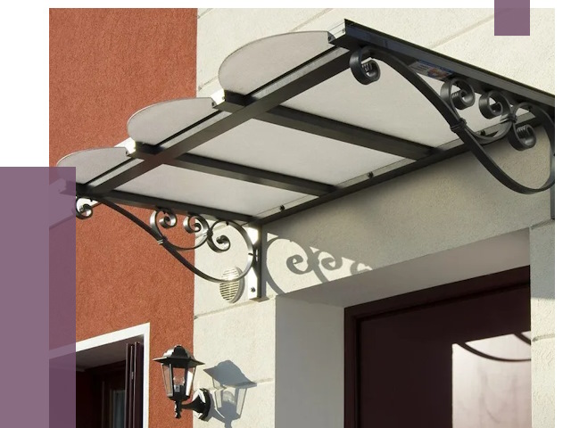 Односкатные козырьки в Липецке от 8523 руб.  | ПРОЛЁТ-Лпц