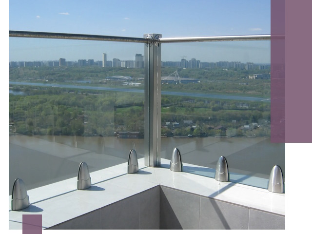 Стеклянные парапеты премиум класса в Липецке для домов и бизнесов