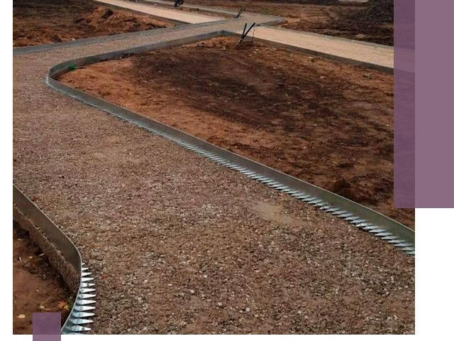 Металлические бордюры под ключ в Липецке — изготовление и монтаж