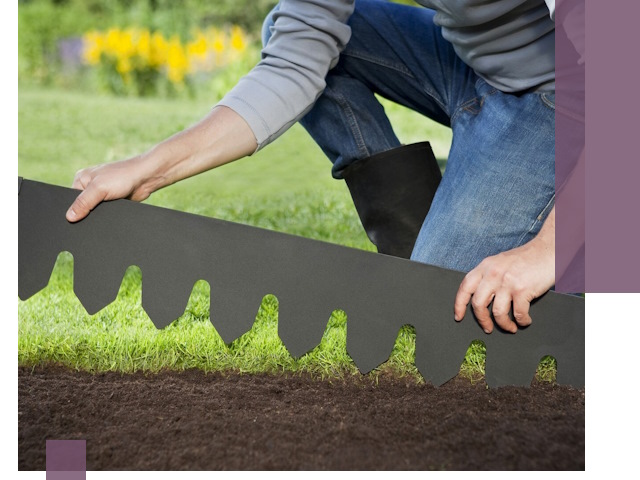 Металлические бордюры для газона в Липецке — изготовление и монтаж